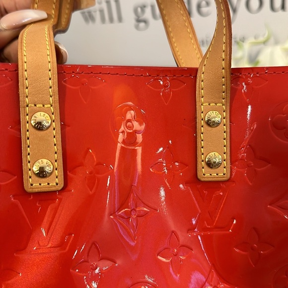 ❌SOLD❌ VINTAGE Louis Vuitton 2006 Monogram Vernis Lead PM Hand Bag Red Rouge ❤️✨ - Picture 15 of 16